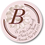 Name Doodles - Round Address Labels/Stickers (Fleur Pink)